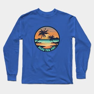 On the Beach "Seas the Day" Sunset Long Sleeve T-Shirt